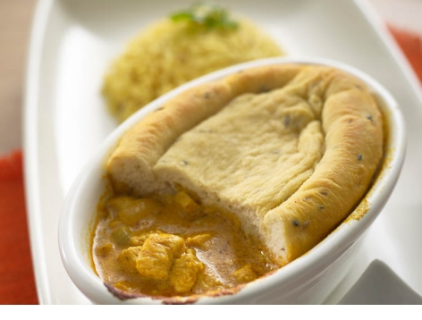 Chicken Korma & Naan Bread Pie